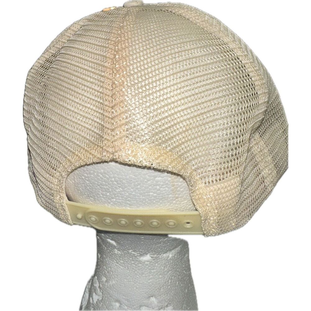 Blank Cream Mesh Foam Trucker Hat Cap 90’s Quality Caps by George SnapBack - Picture 3 of 7